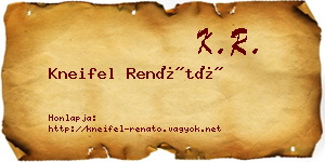 Kneifel Renátó névjegykártya